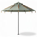 Parasolsok met een diameter van 250 cm in groen met houten details